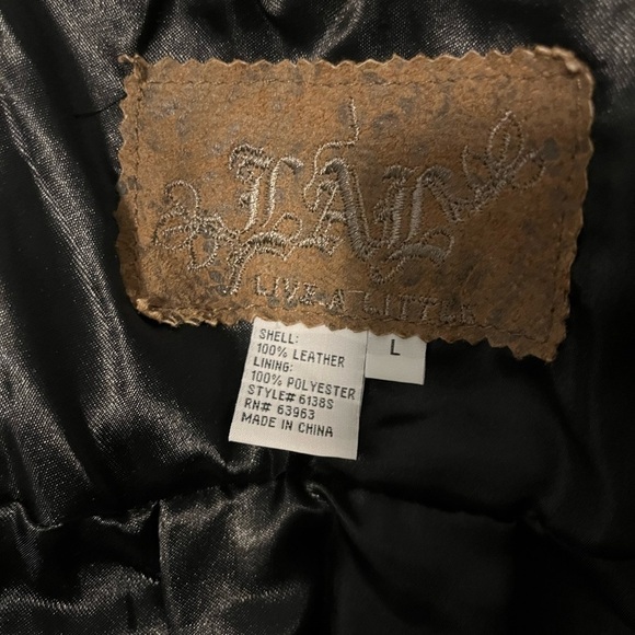 Vintage LAL Leather Snake Print Cowgirl Jacket | Size L - Picture 7 of 7
